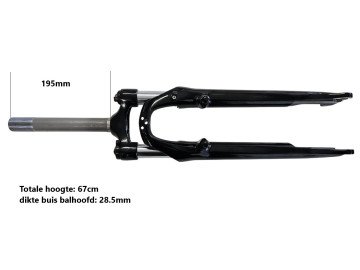 Voorvork Duo shock V-brake-diskbrake (102-4-b)
