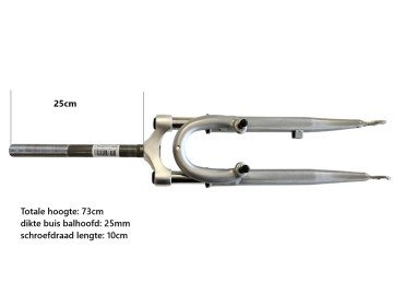 Verende Voorvork 28inch 11/8 Zilver (102-4-c)