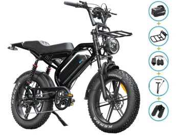 QM S20 PRO Luxury Full Option - zwart - elektrische fatbike