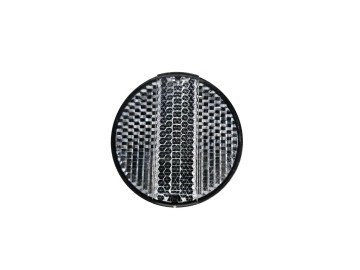 Ronde witte reflector voorzijde bakfiets (60-3-d)