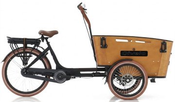 Qivelo Curve 3 468Wh - elektrische bakfiets - zwart/bruin