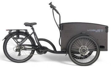 Vogue Journey Plus - elektrische bakfiets - mat zwart/zwart
