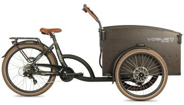 Vogue Journey Upgrade - elektrische bakfiets - mat zwart/bruin