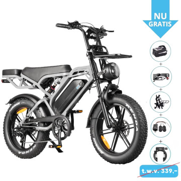 QM V20 PRO Luxury Full Option - grijs - elektrische fatbike