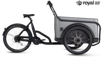 Royal Cargo Bike 3W Eco - taupe grijs - elektrische driewieler bakfiets