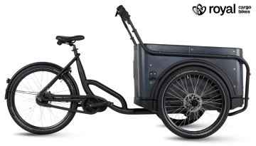 Royal Cargo Bike 3W Premium - antraciet - elektrische driewieler bakfiets