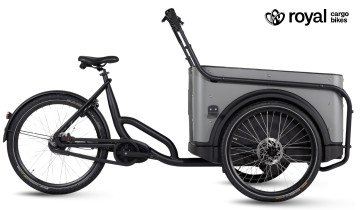 Royal Cargo Bike 3W Premium - taupe grijs - elektrische driewieler bakfiets