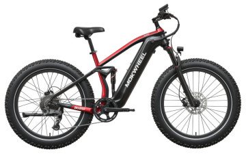 Mokwheel Obsidian 2.0 Zwart/Rood | Elektrische Heren Moutainbike | Fatbike
