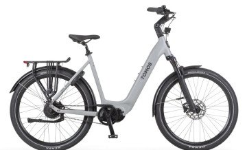 Tomos EB 22 - grey pastel matt - elektrische stadsfiets - dames
