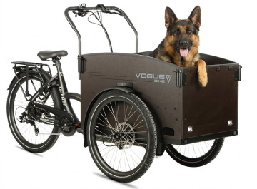 Vogue Journey S - Dog - elektrische bakfiets - mat zwart/zwart