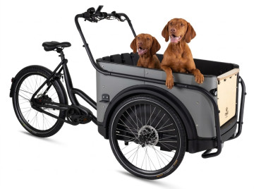 Royal Cargo Bike 3W Premium Dog - taupe grijs - elektrische driewieler bakfiets