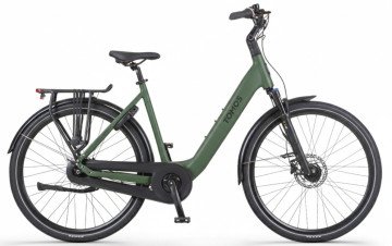 Tomos EB 14 - military green matt - elektrische stadsfiets - dames