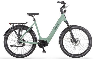 Tomos EB 19 - minted green matt - elektrische stadsfiets - dames