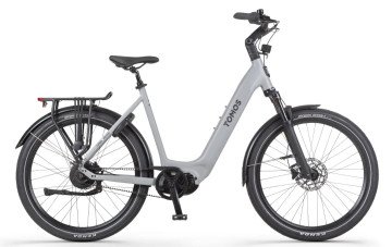 Tomos EB 22 - grey pastel matt - elektrische stadsfiets - dames