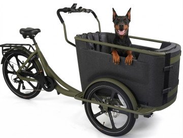 Van Rixtel Urban Dog - mat groen - elektrische bakfiets