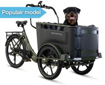 Van Rixtel Dog - olive green - elektrische driewieler bakfiets