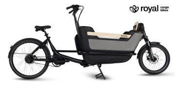 Royal Cargo Bike 2W Premium Plus - elektrische tweewieler bakfiets - Taupe Grijs