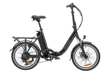 Van Rixtel Travel City - Metallic Black - elektrische vouwfiets