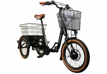 Van Rixtel Swing Compact Fold - Showroommodel - zwart/bruin - elektrische driewieler