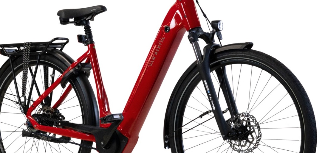 Van Rixtel Ultimate e-bike - SR Suntour NVX NLO verende voorvork en schijfremmen