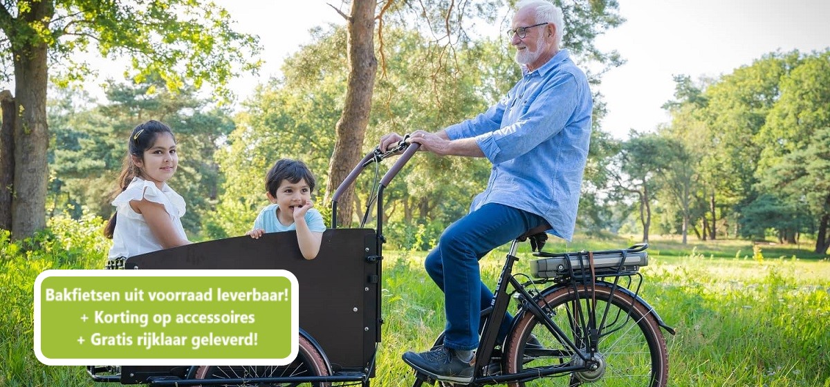 Elektrische bakfiets met achterwielmotor