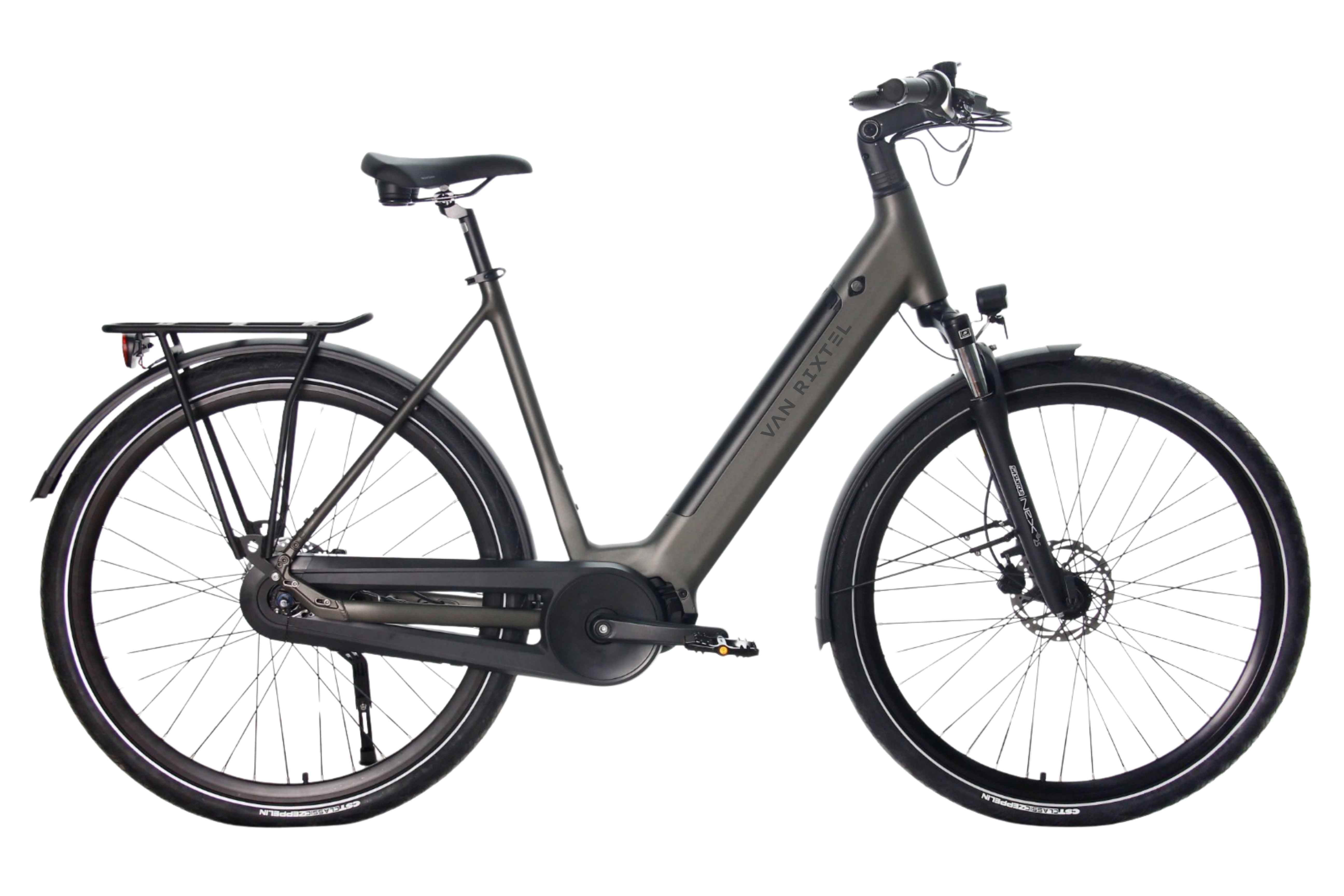 Elektrische damesfiets met Bafang middenmotor en lage instap