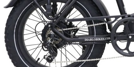 Diablo XR1 elektrische fatbike achterwielmotor
