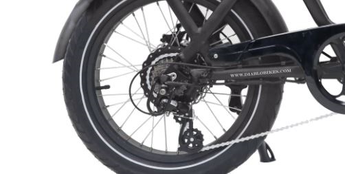 Diablo X1 elektrische fatbike achterwielmotor