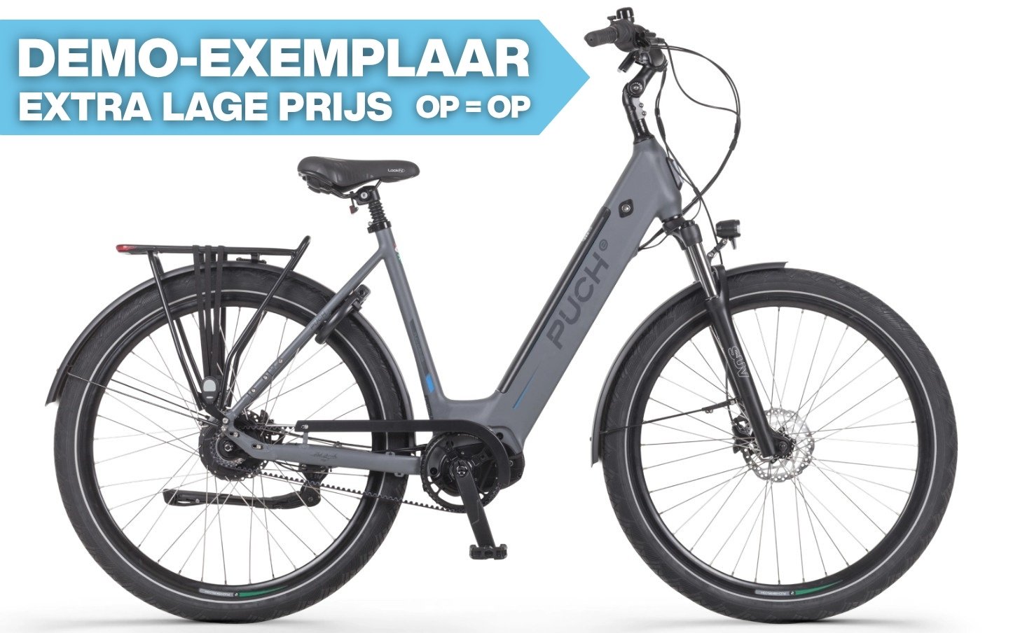 Puch Zirkon Dark Grey Enviolo Belt Drive damesfiets