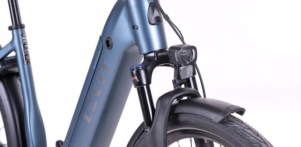 Levit Beleco 7 Lowstep 2026 - indigo - elektrische damesfiets verende voorvork