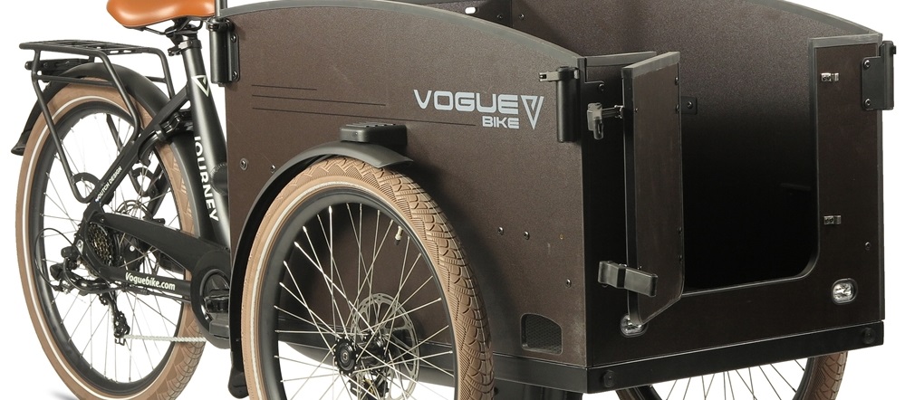 Hondenbakfiets met deurtje voor lage instap